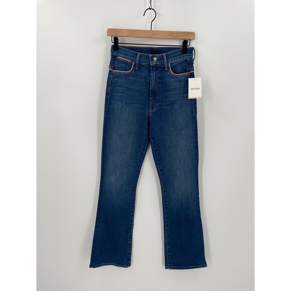 Mother The Snap Hustler Ankle Jeans 26 What I Had Before Pink Piping NWT
